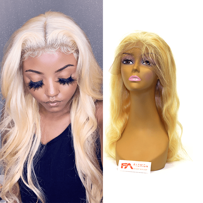 613 Lace Frontal Wig Body Wave Blonde Human Hair fahairus