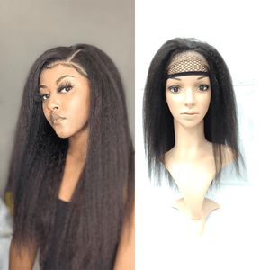 Natural Color Lace Frontal Wig 13'' X 6'' - Kinky Straight
