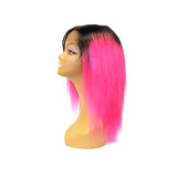 Fancy Lace Front Wig - T1B/PINK